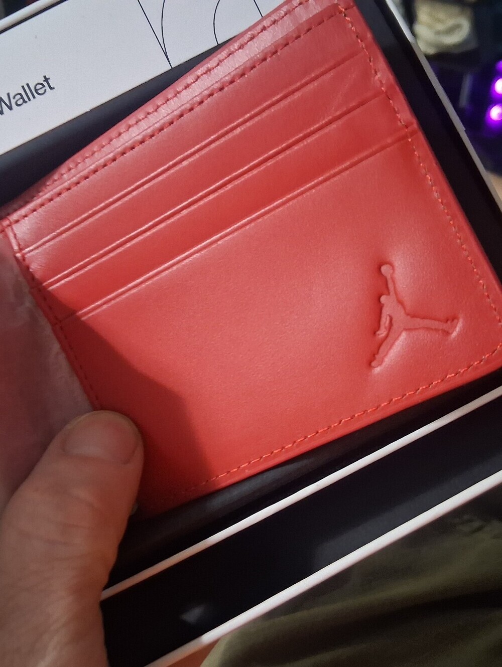 Jordan Red Bifold Wallet with Jumpman Logo - Picture 4 of 4